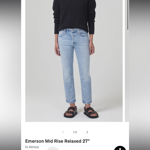 UC- Citizens of humanity-Emerson Mid Rise Relaxed - Picture 1 of 12